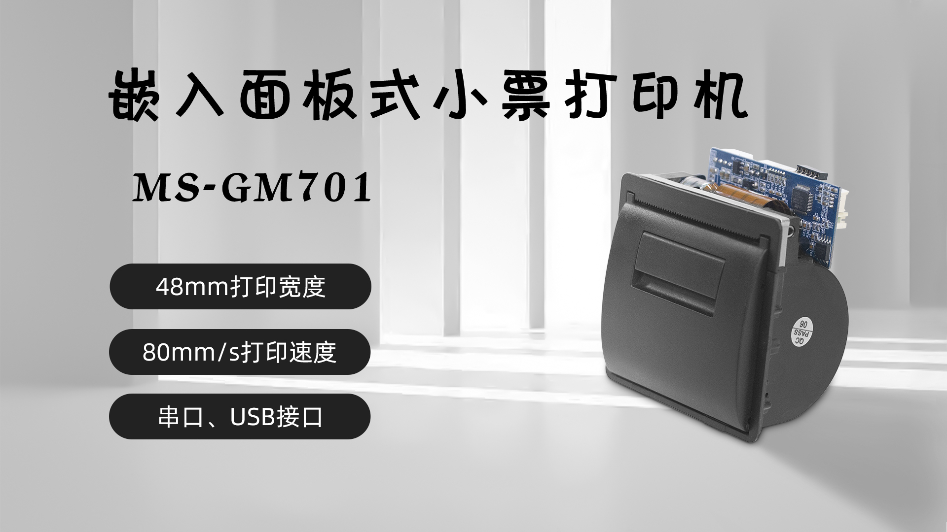 美松58MM面板嵌入式打印机MS-GM701在土耳其加油站的应用