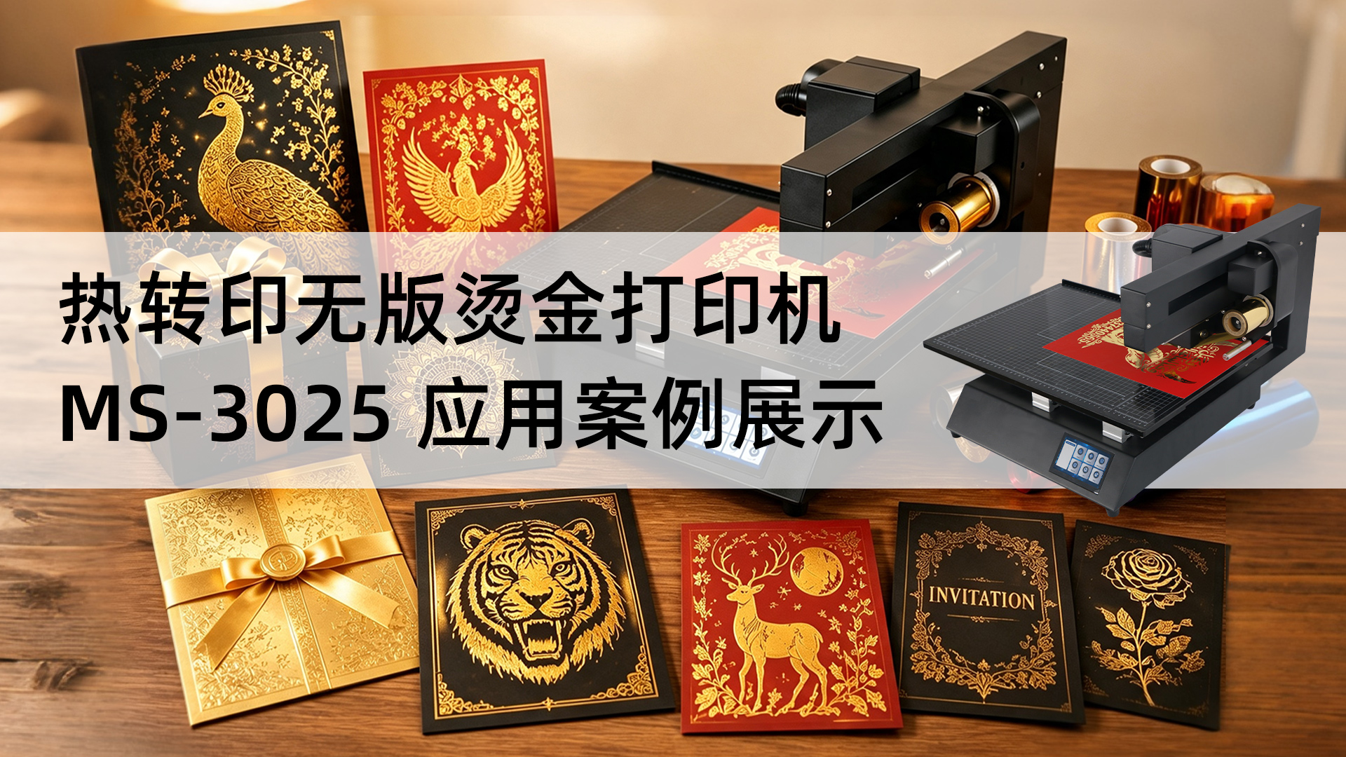MS-3025热转印无版数码烫金机应用案例